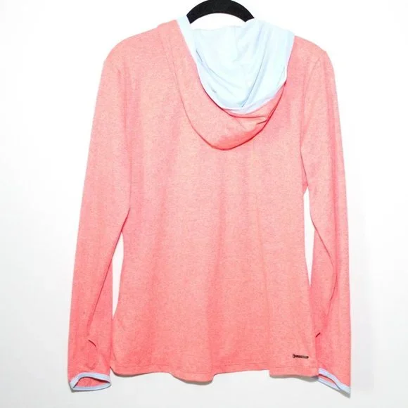 The North Face Reactor Hoodie Orange Blue Hooded Pullover Size Medium H12499 - Picture 7 of 11